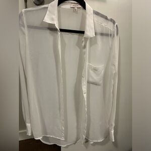 sheer white blouse aritzia